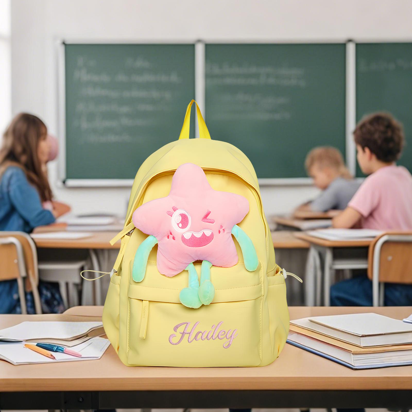 Personalized Embroidery Toddler Backpack with Star Smile