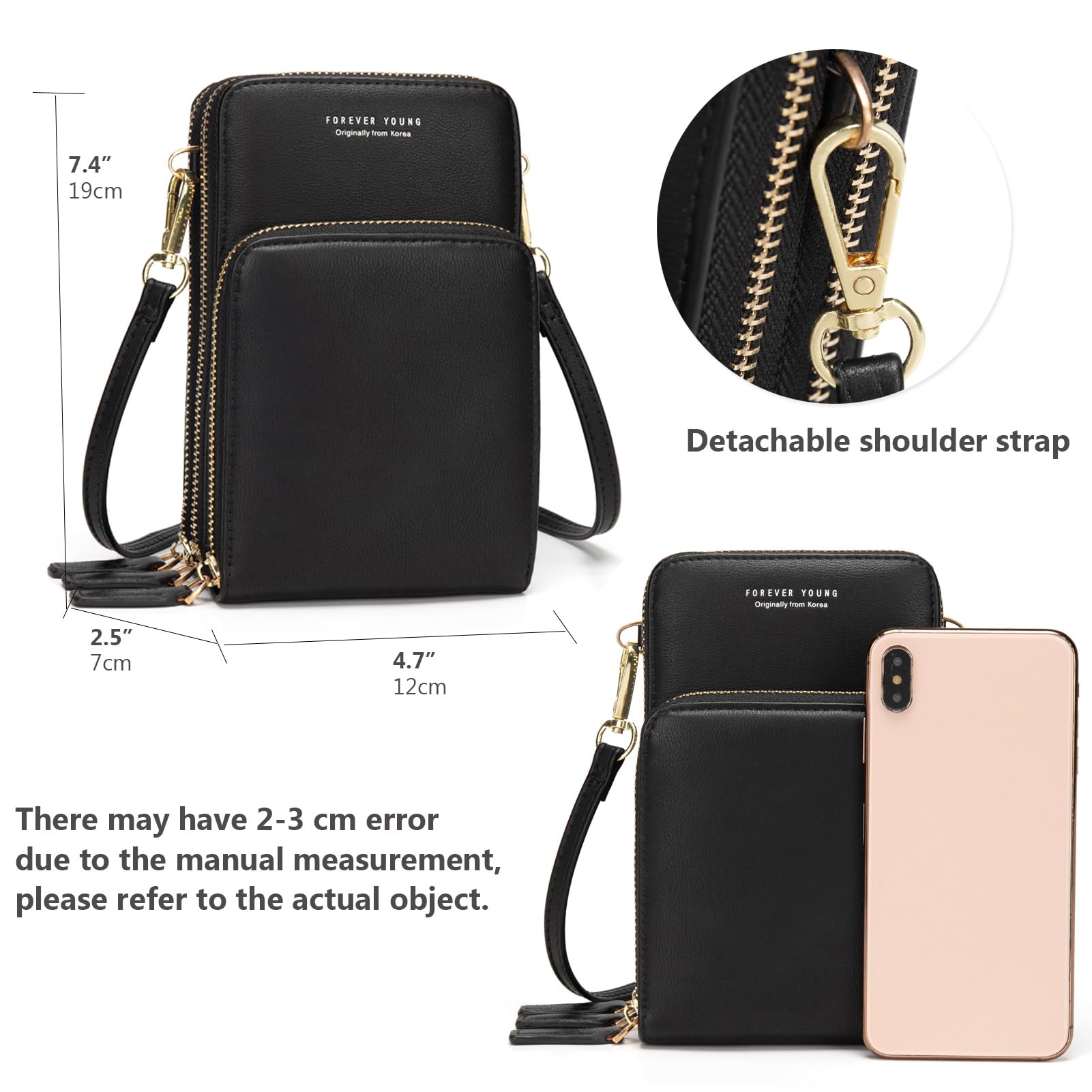 Personalized Color Small Crossbody Cell Phone Bag