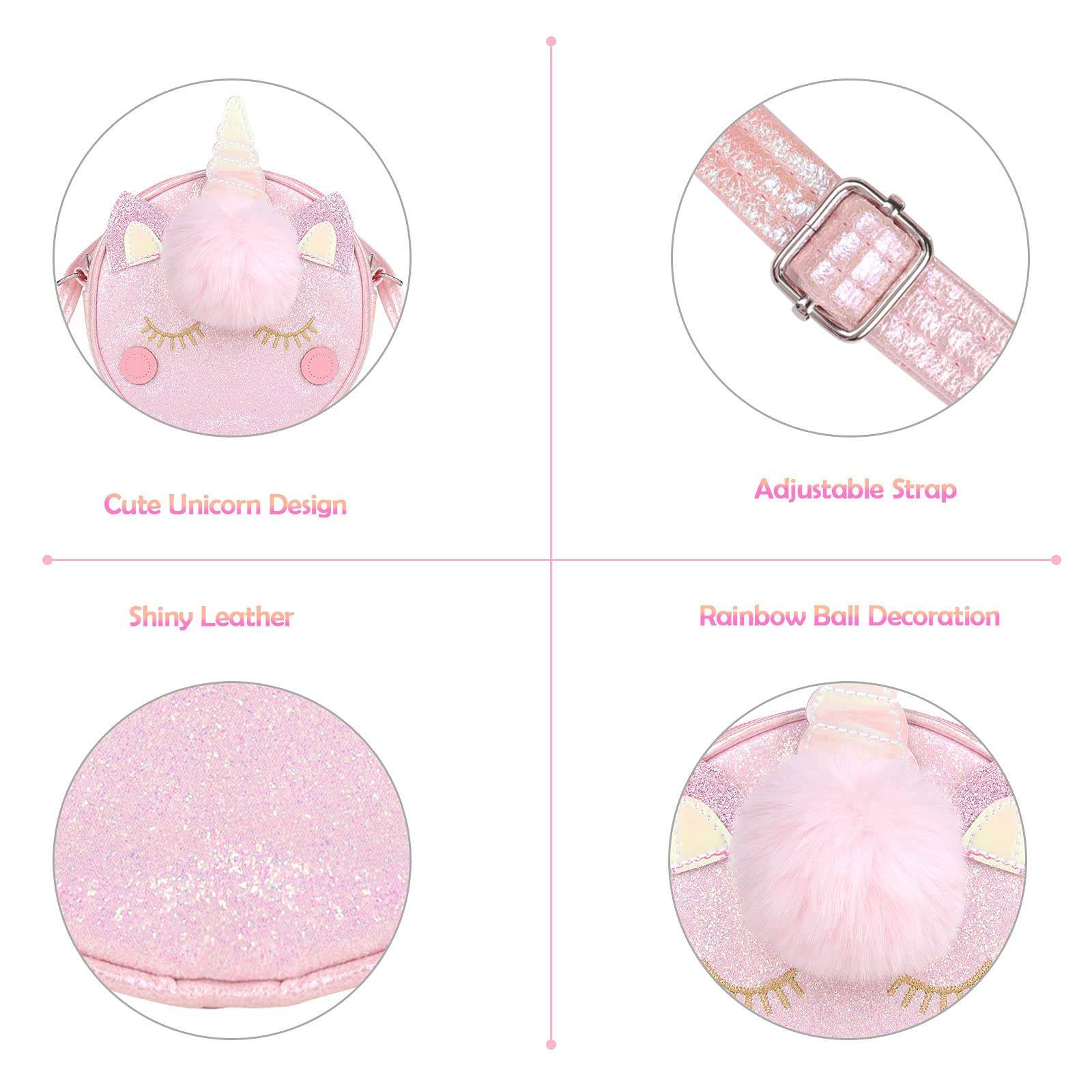 Personalized Kid's Unicorn Cute Crossbody Bag| CWPack10