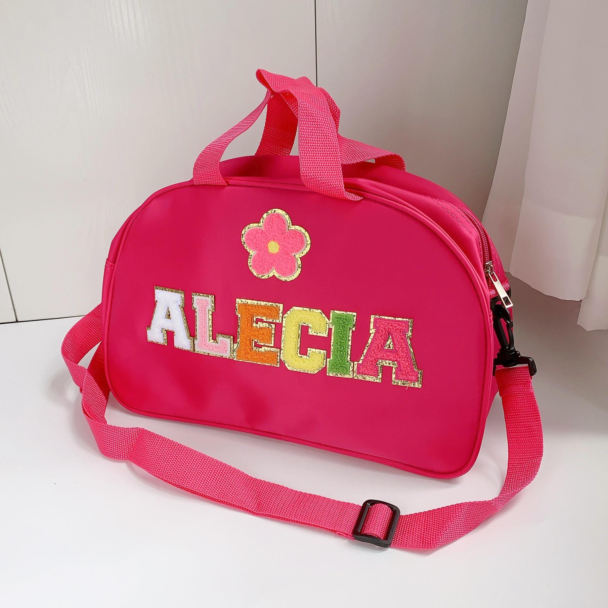 Personalized Chenille Letter Patch Gymnastic Dancing Bag