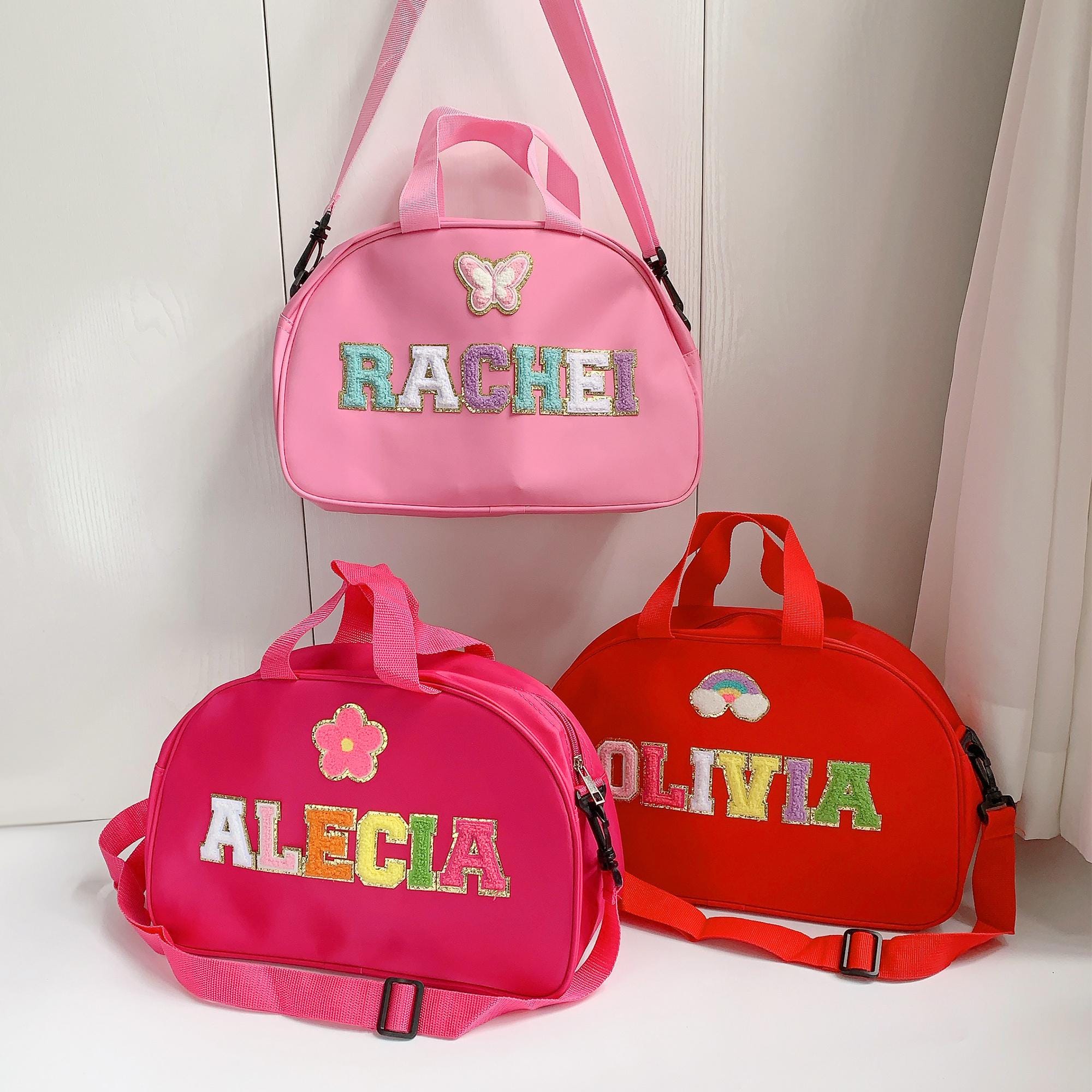 Personalized Chenille Letter Patch Gymnastic Dancing Bag