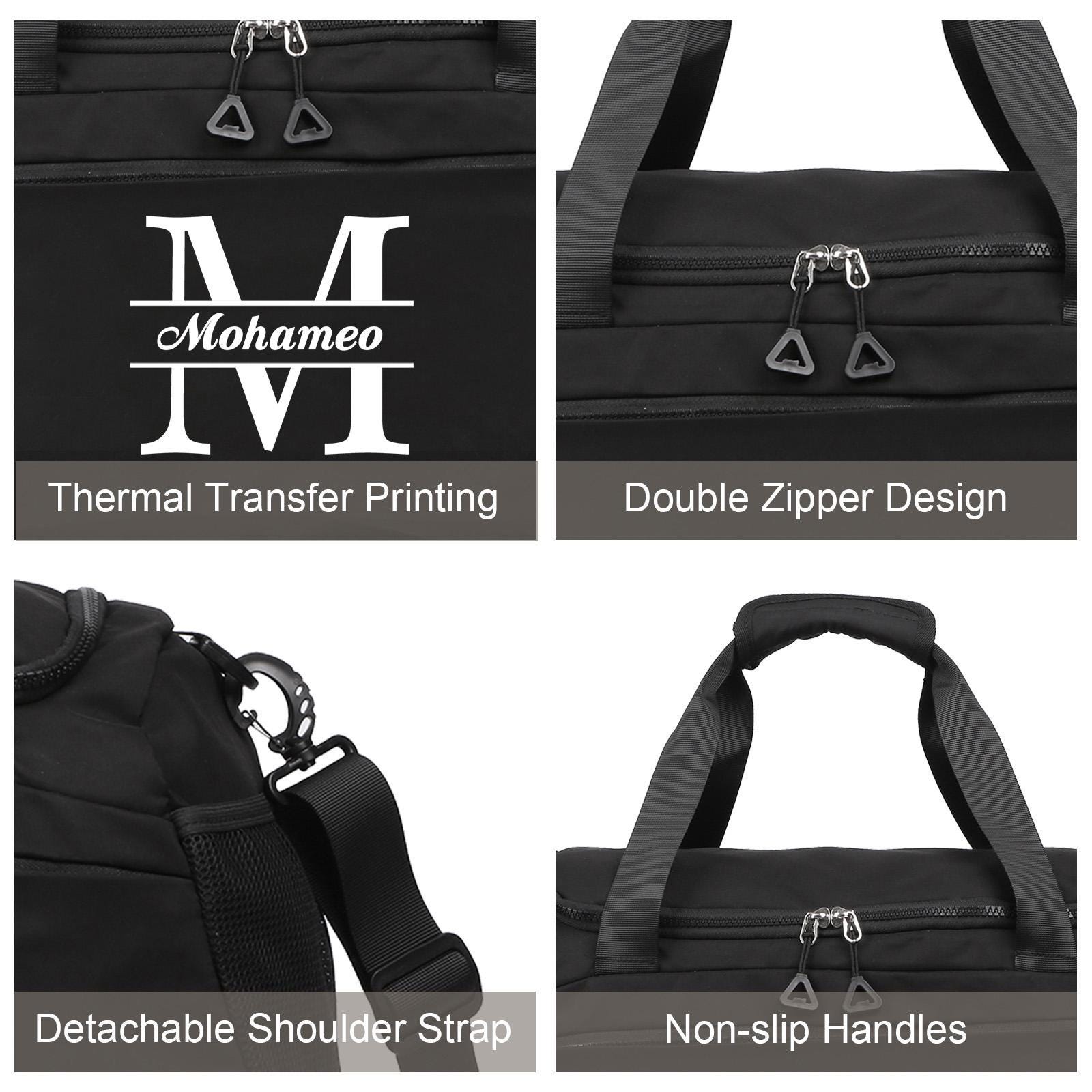 Personalized Monogram Weekender Travel Duffle Bag