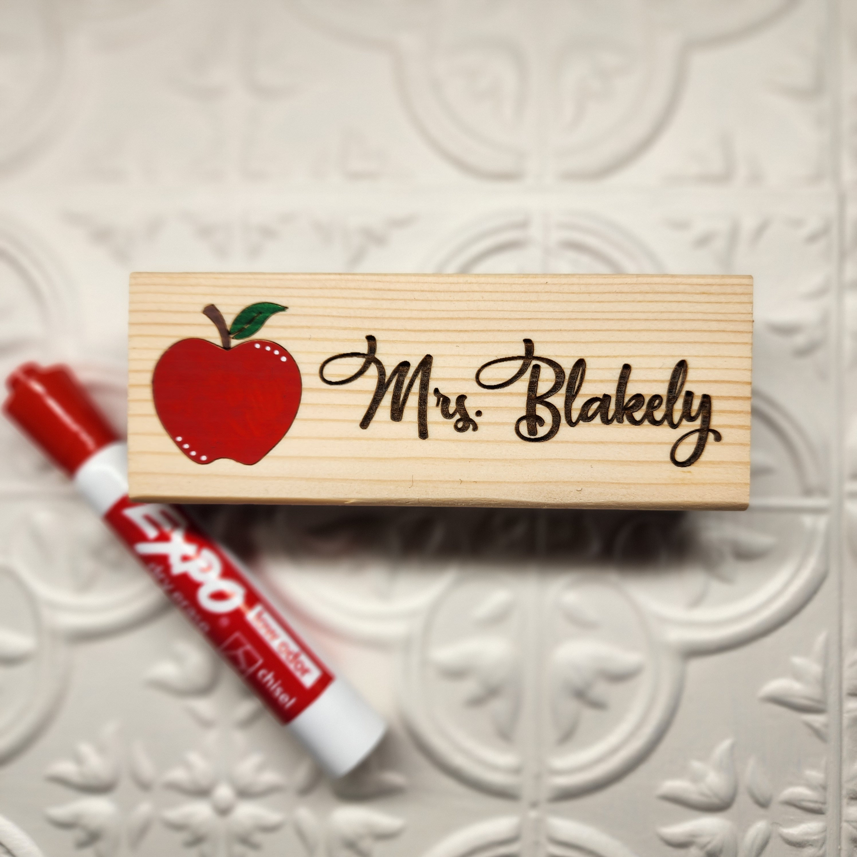 Personalized Teacher Whiteboard/Chalkboard Eraser Gift Set