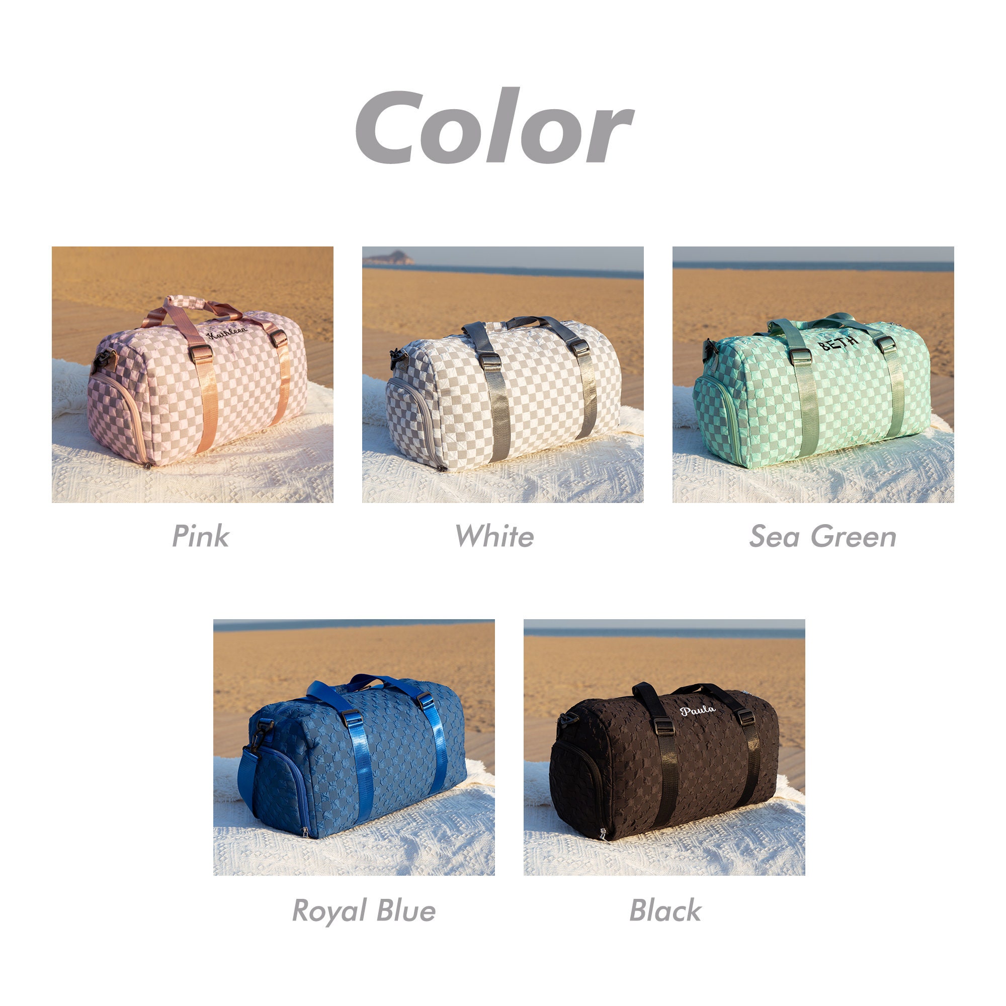 Personalized Embroidery Oxford Fabric Duffle Bag