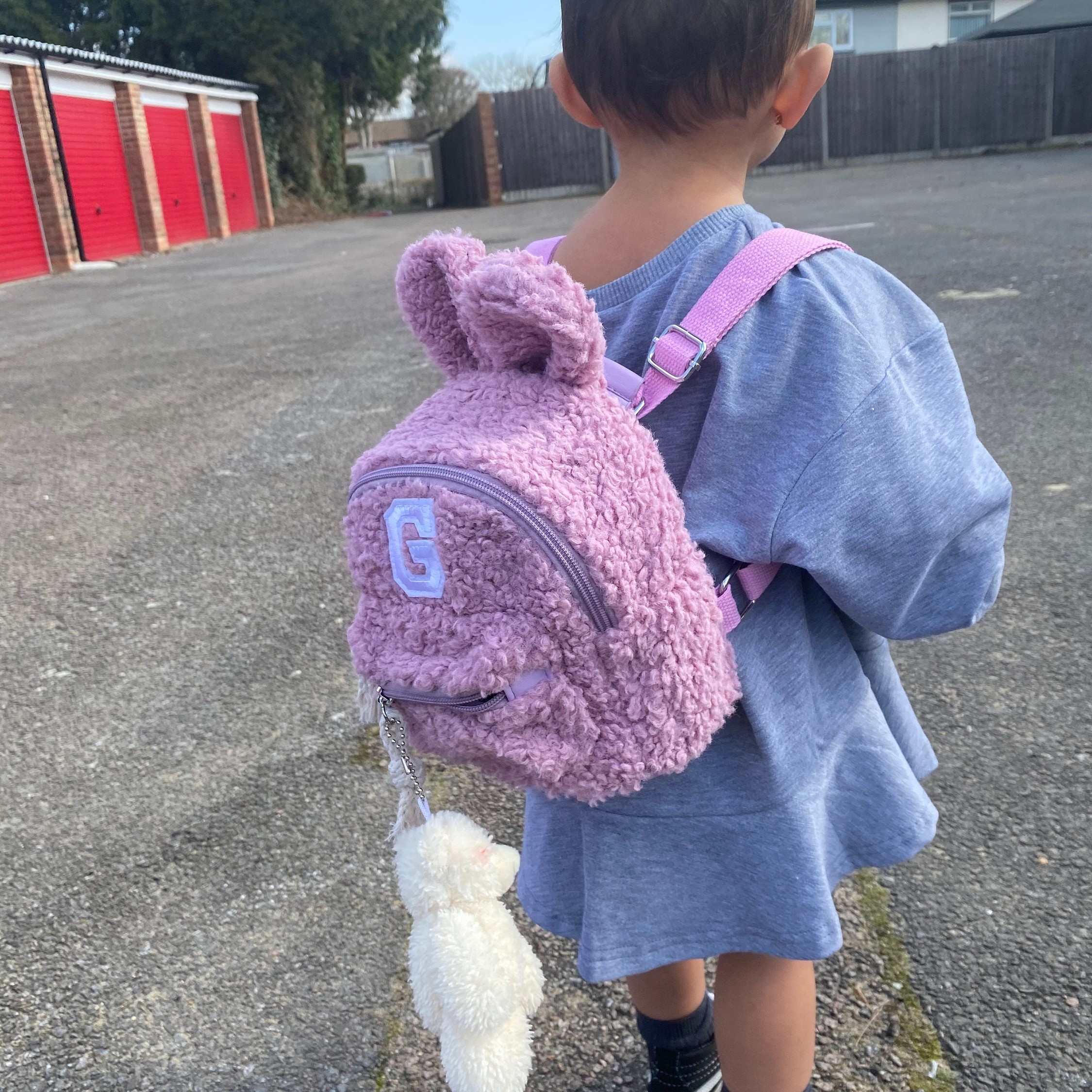 Personalized Hand Patch Kids Teddy Backpack