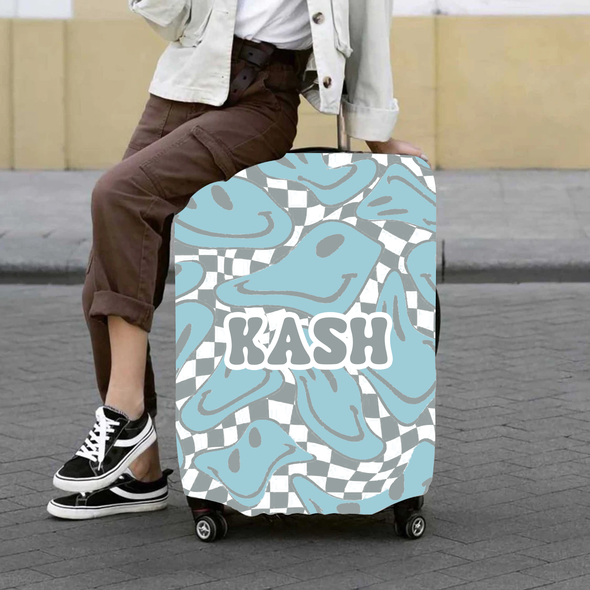 Personalized Funny Original High-elastic Suitcase Protector Luggage Cover