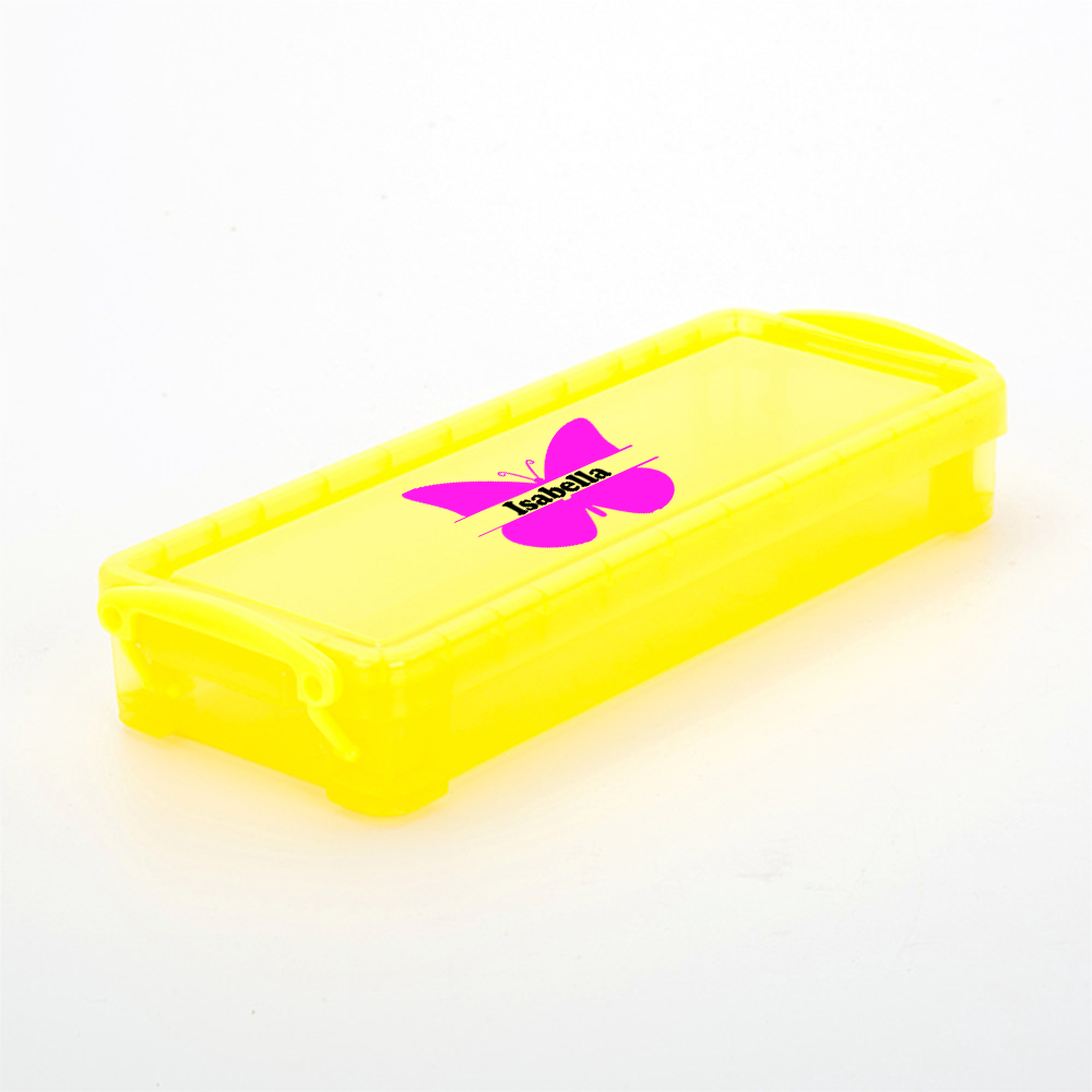 Personalized Colourful Back to School Supplies Crayon Box