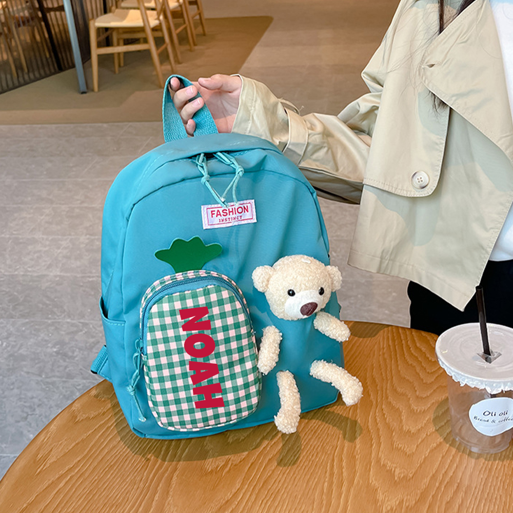 Personalized Kids Teddy Bear School Backpack