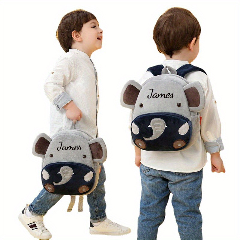 Personalized Cute Elephant Animals Toddler Backpack