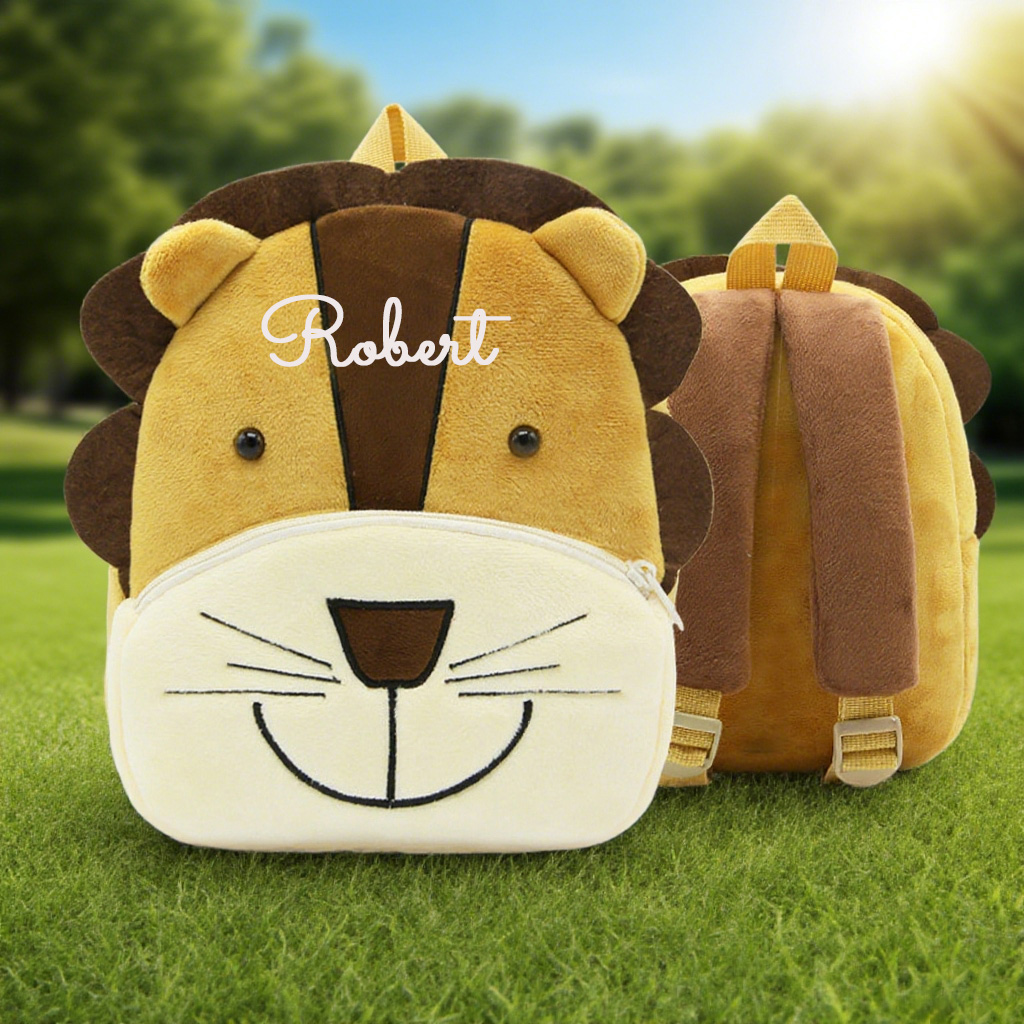 Personalized Cute Lion Animals Toddler Backpack
