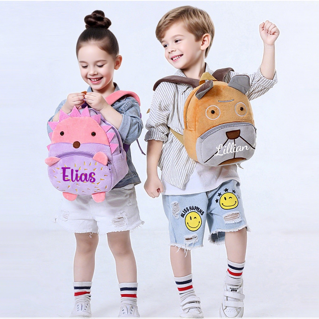 Personalized Cute Hedgehog Animals Toddler Backpack