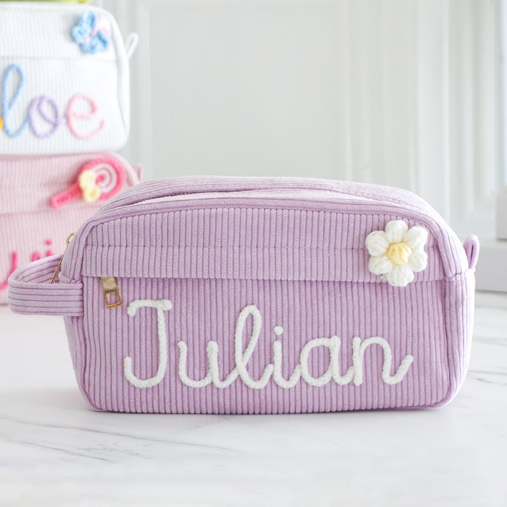 Personalized Kids Corduroy Pencil Pouch