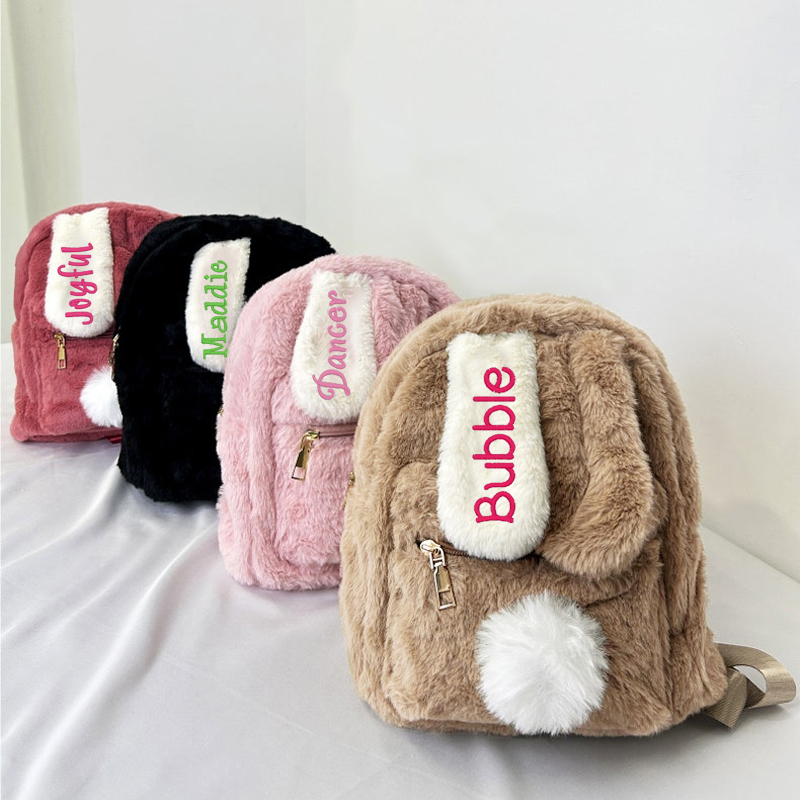 Personalized Embroidery Cute Bunny Backpack