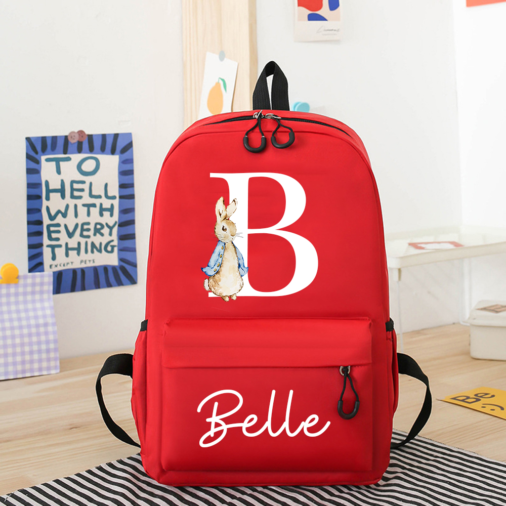 Personalized Color Easter Bunny Backpack