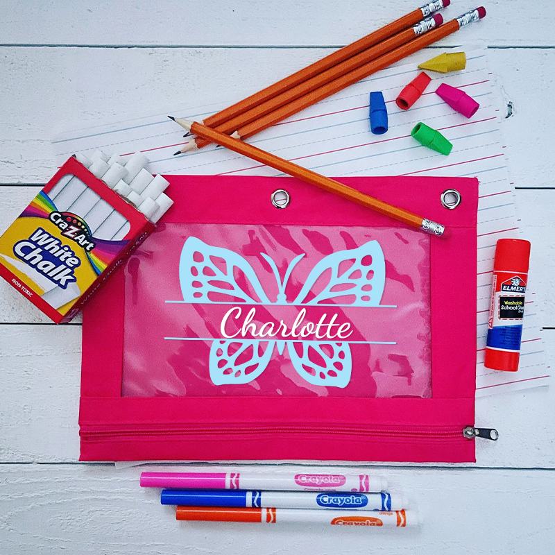 Personalized Original Canvas Zipper Kid Pencil Case