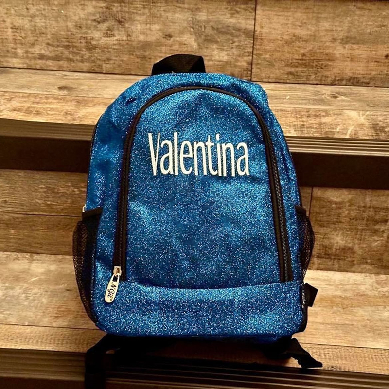 Personalized Embroidery Kid Glitter Backpack