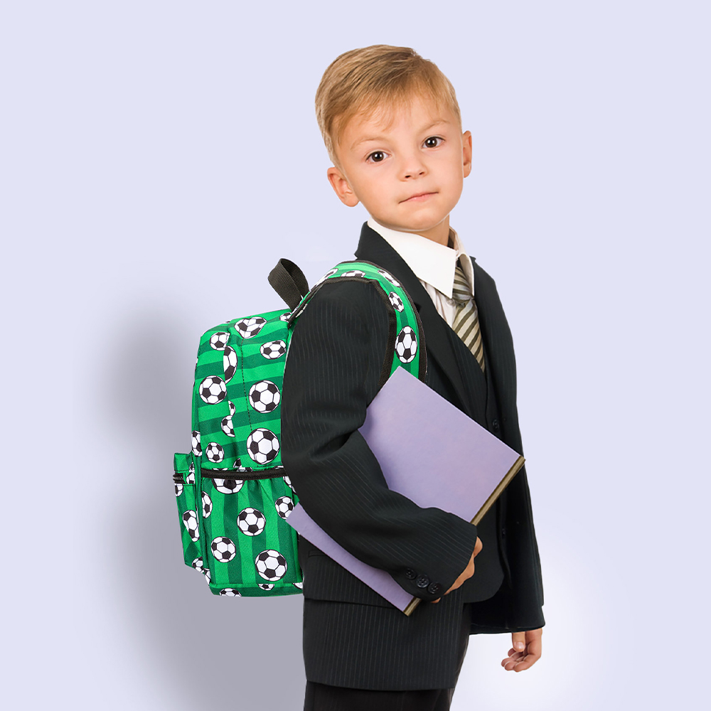 Personalized Sports Leather Patch Back to School Backpack