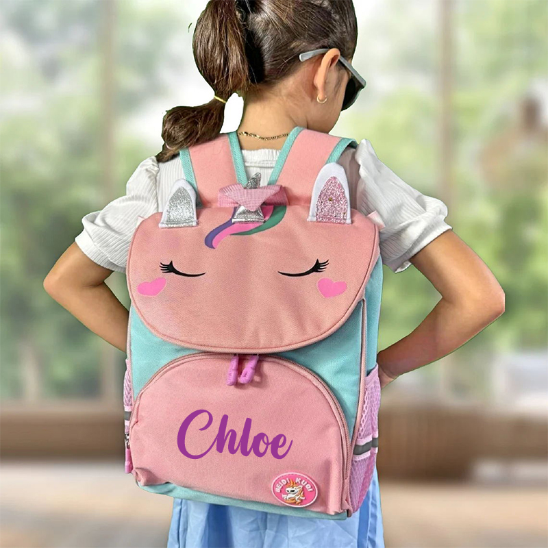 Personalized Cute Unicorn School Backpack