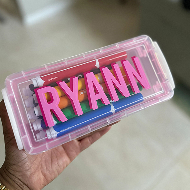 Personalized Kids Crayon Pencil Case (Colored Pencils Included) 