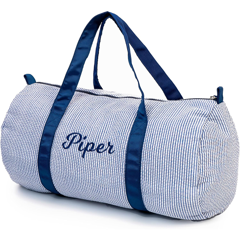 Personalized kids Seersucker Duffle Bag Set