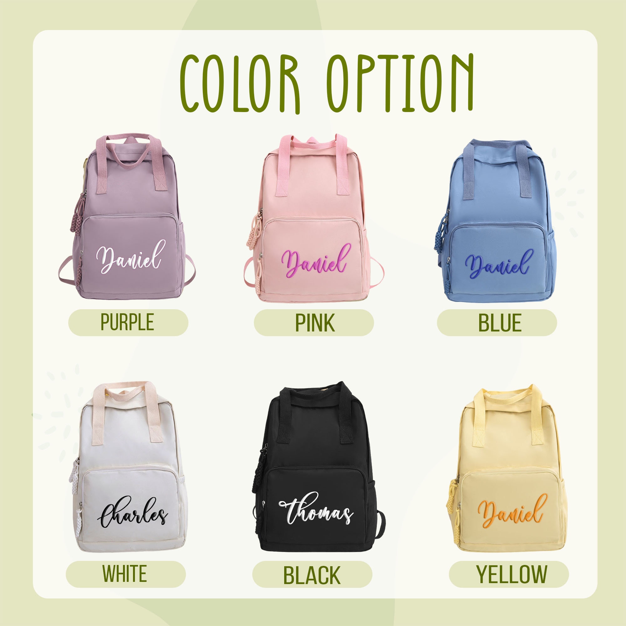 Personalized Embroidery Kid Oxford Fabric Backpack