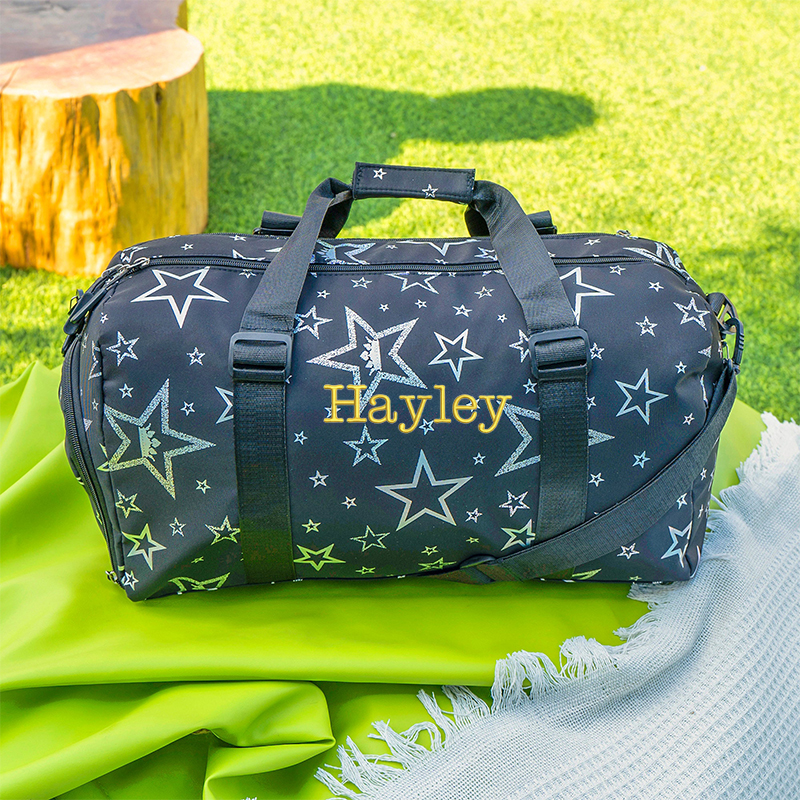 Personalized Embroidery Star Oxford Fabric Duffle Bag