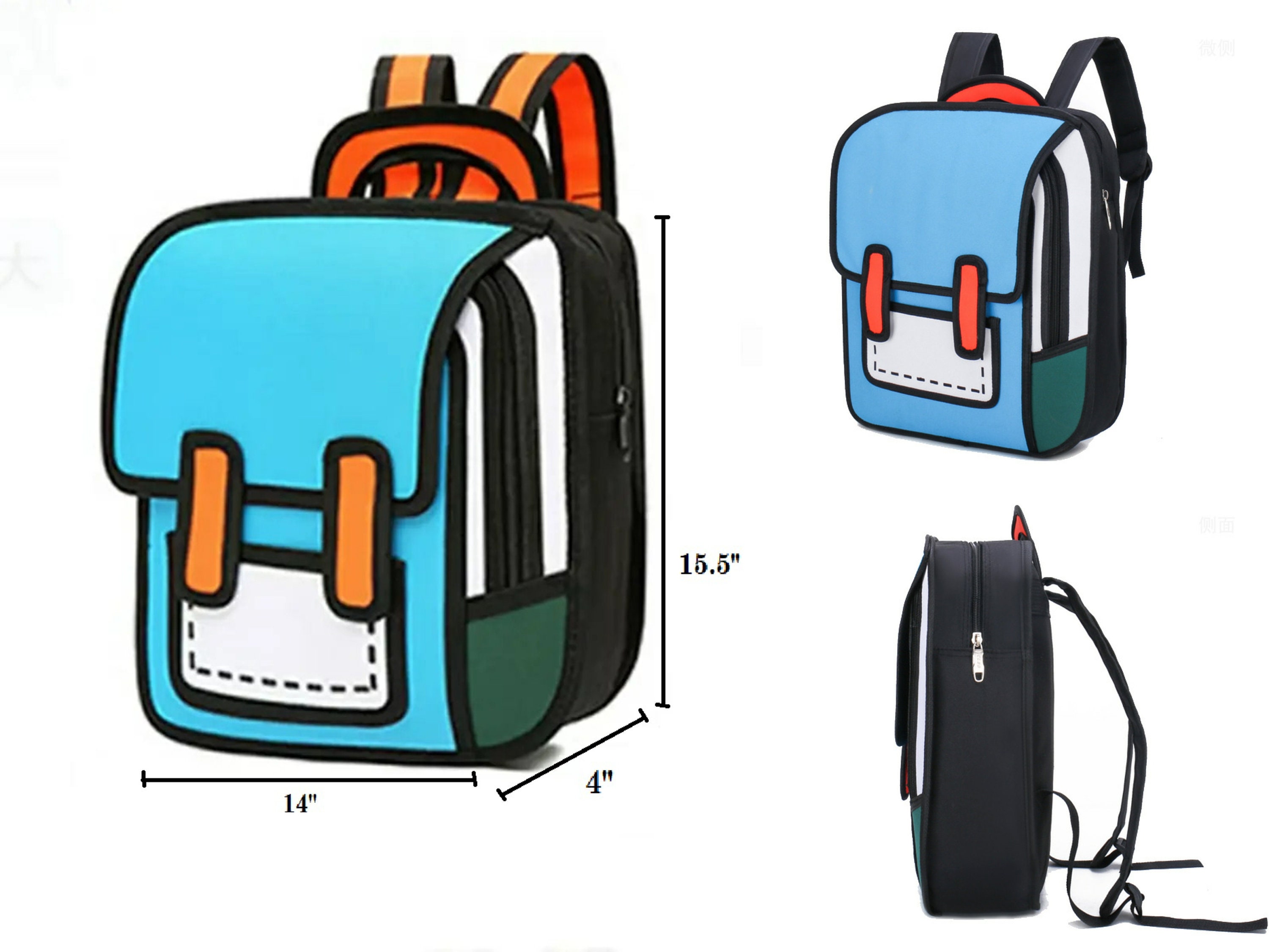 Personalized Color Comic School Backpack