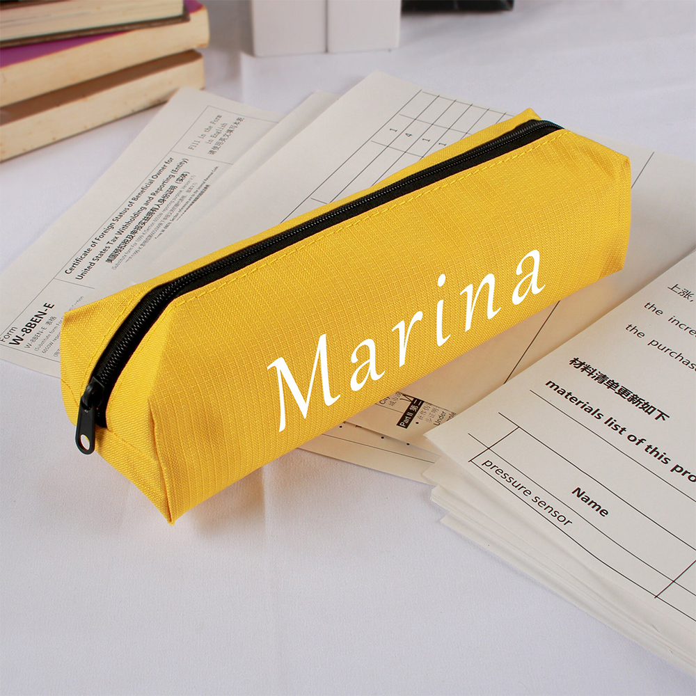 Personalized Colorful Canvas Pencil Bag