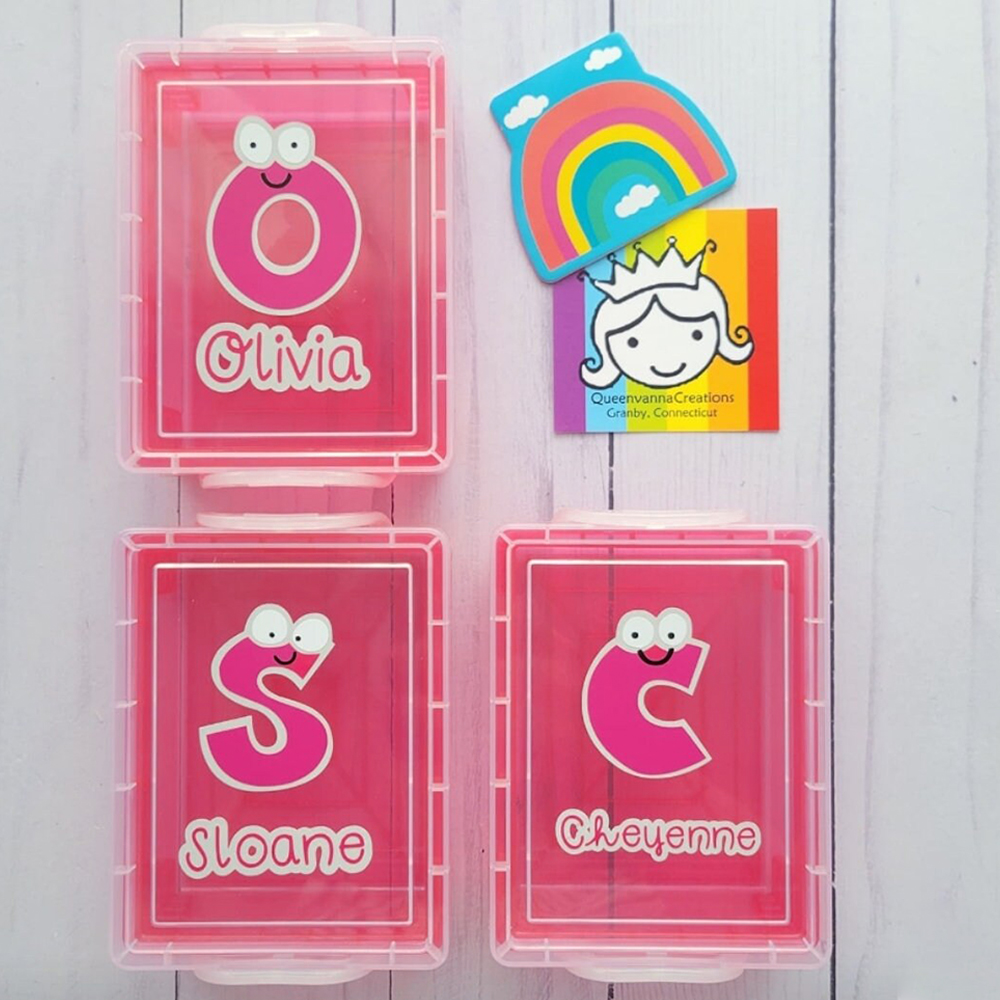 Personalized Original Lovely Monogram Crayon Box