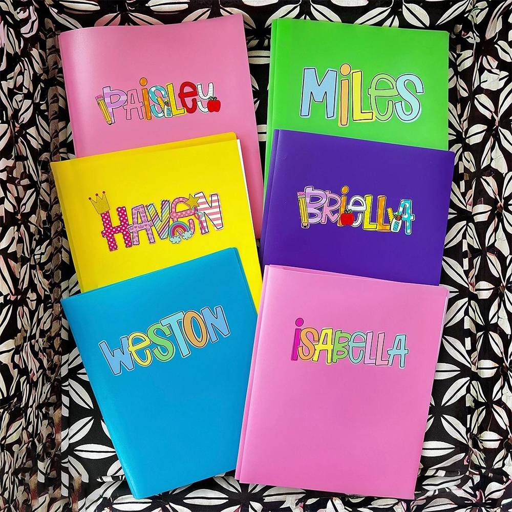 Personalized Back To School Colourful Folder