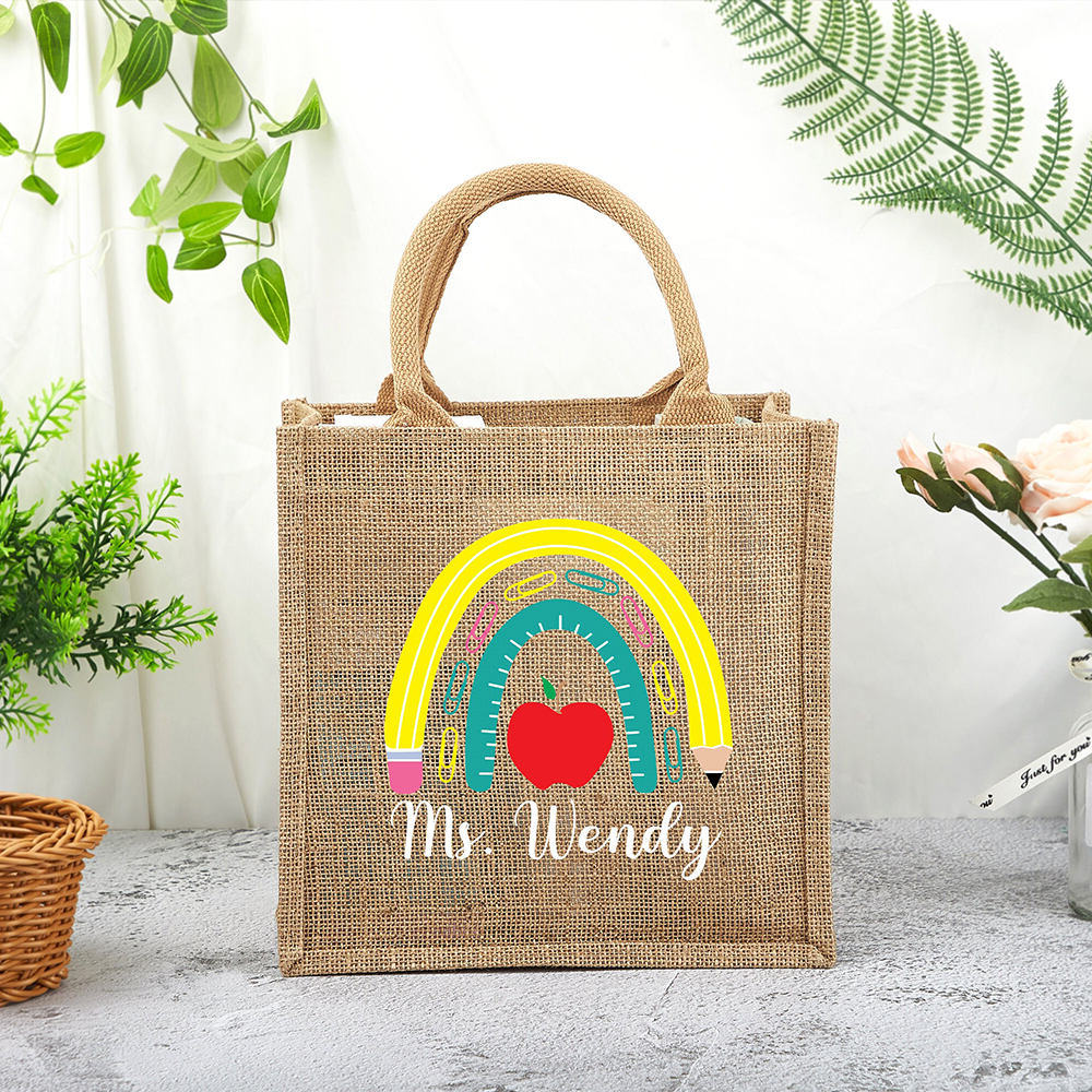 Personalized Back to School Teacher Appreciation Gift Tote Bag