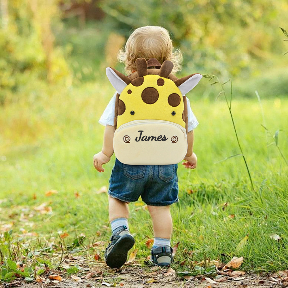 Personalized Cute Giraffe Animals Toddler Backpack