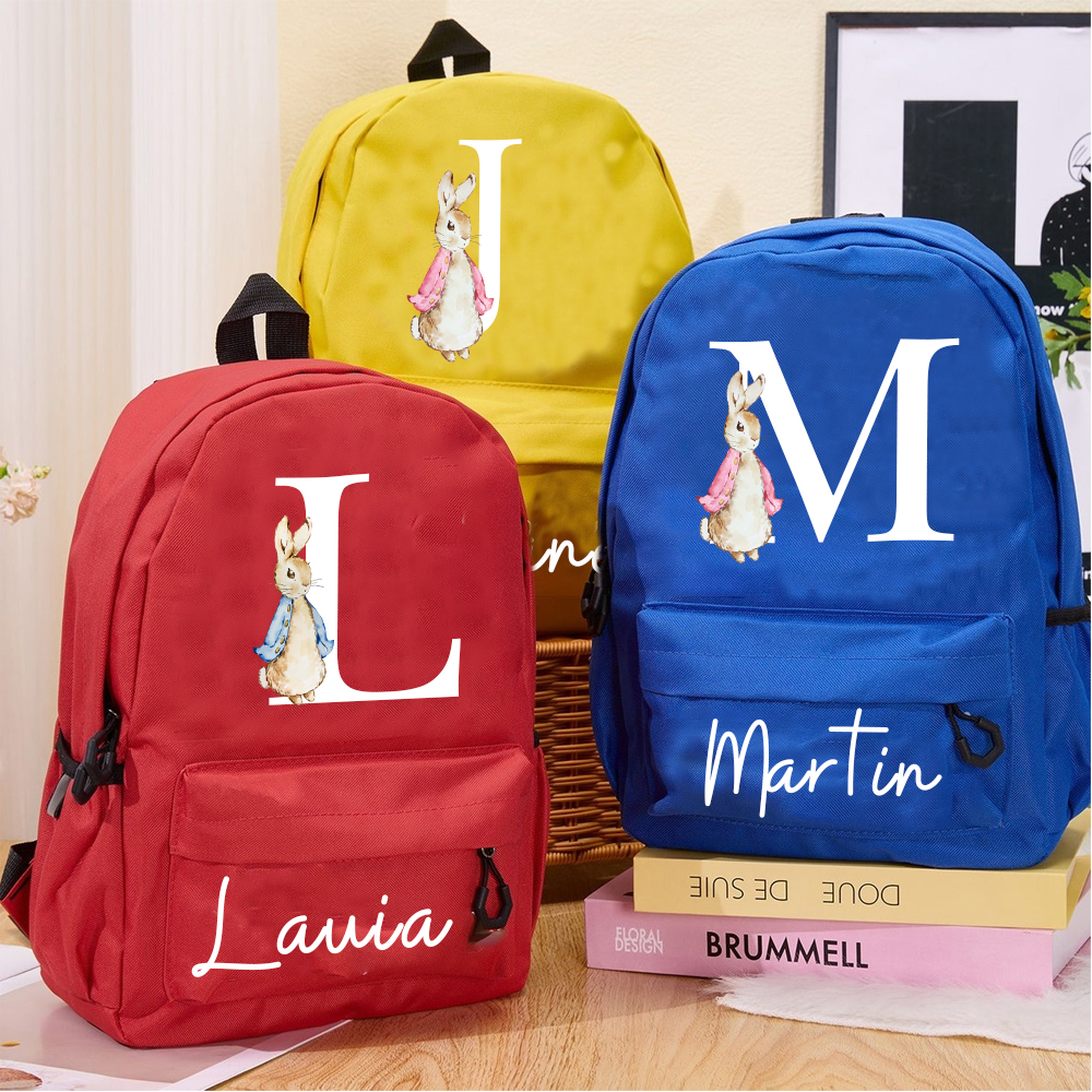 Personalized Color Easter Bunny Backpack