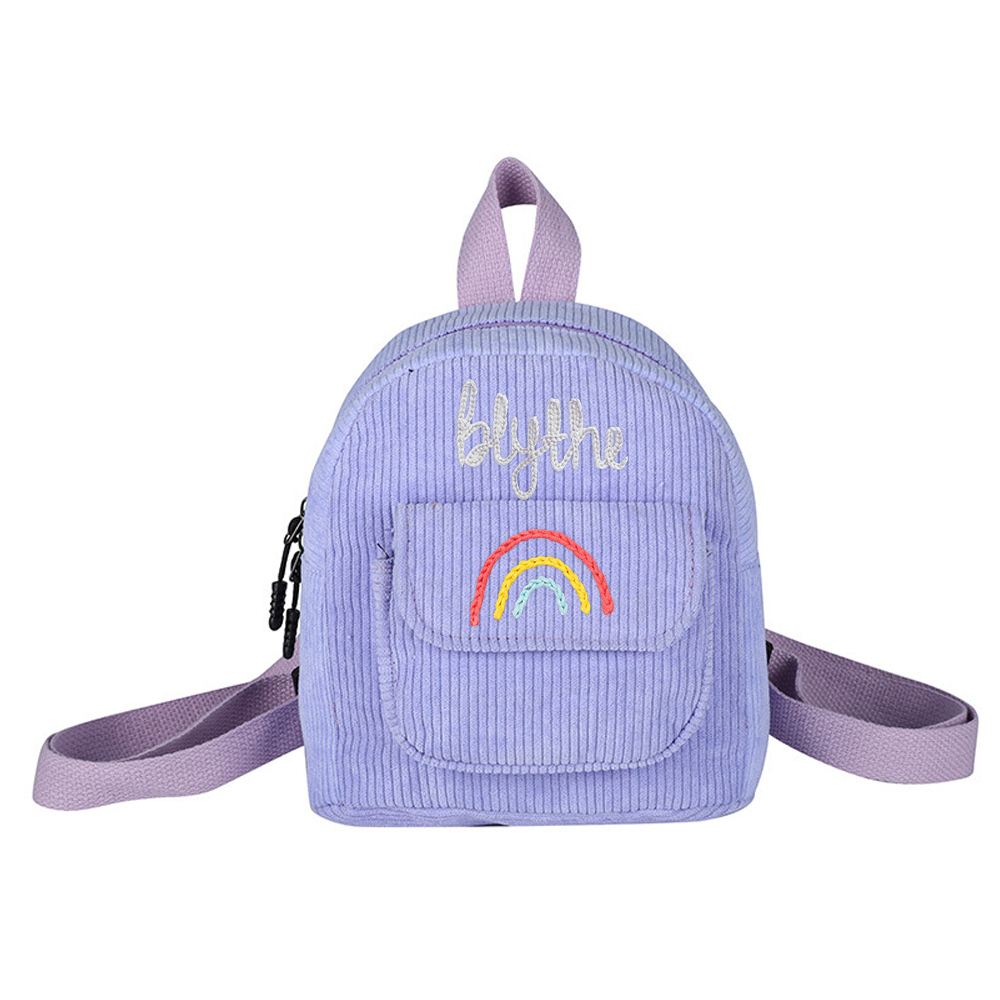 Personalized Hand Embroidery Rainbow Kid Color Backpack
