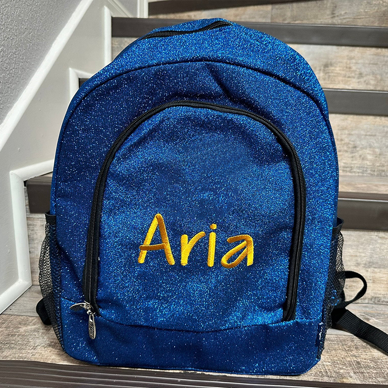 Personalized Embroidery Kid Glitter Backpack