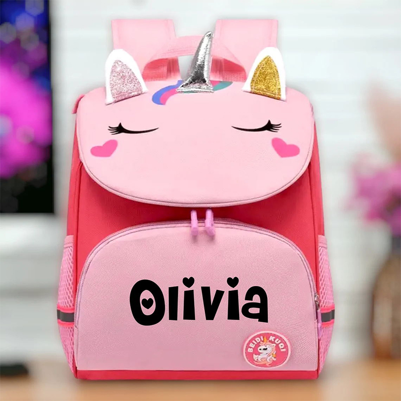 Personalized Cute Unicorn School Backpack