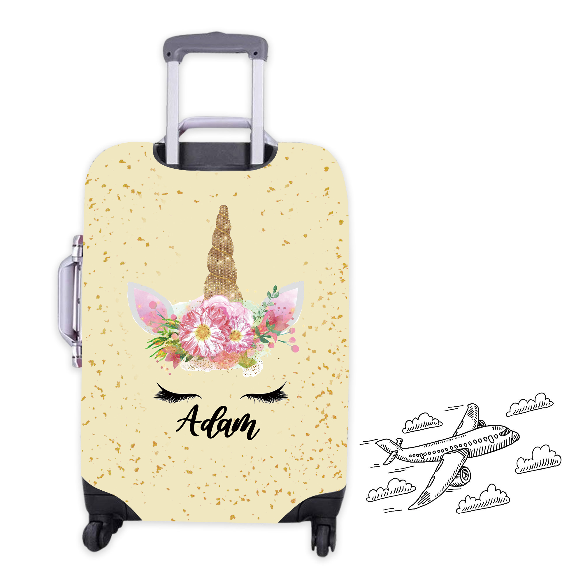 Personalized Lovely Unicorn High-elastic Suitcase Protector Luggage Cover