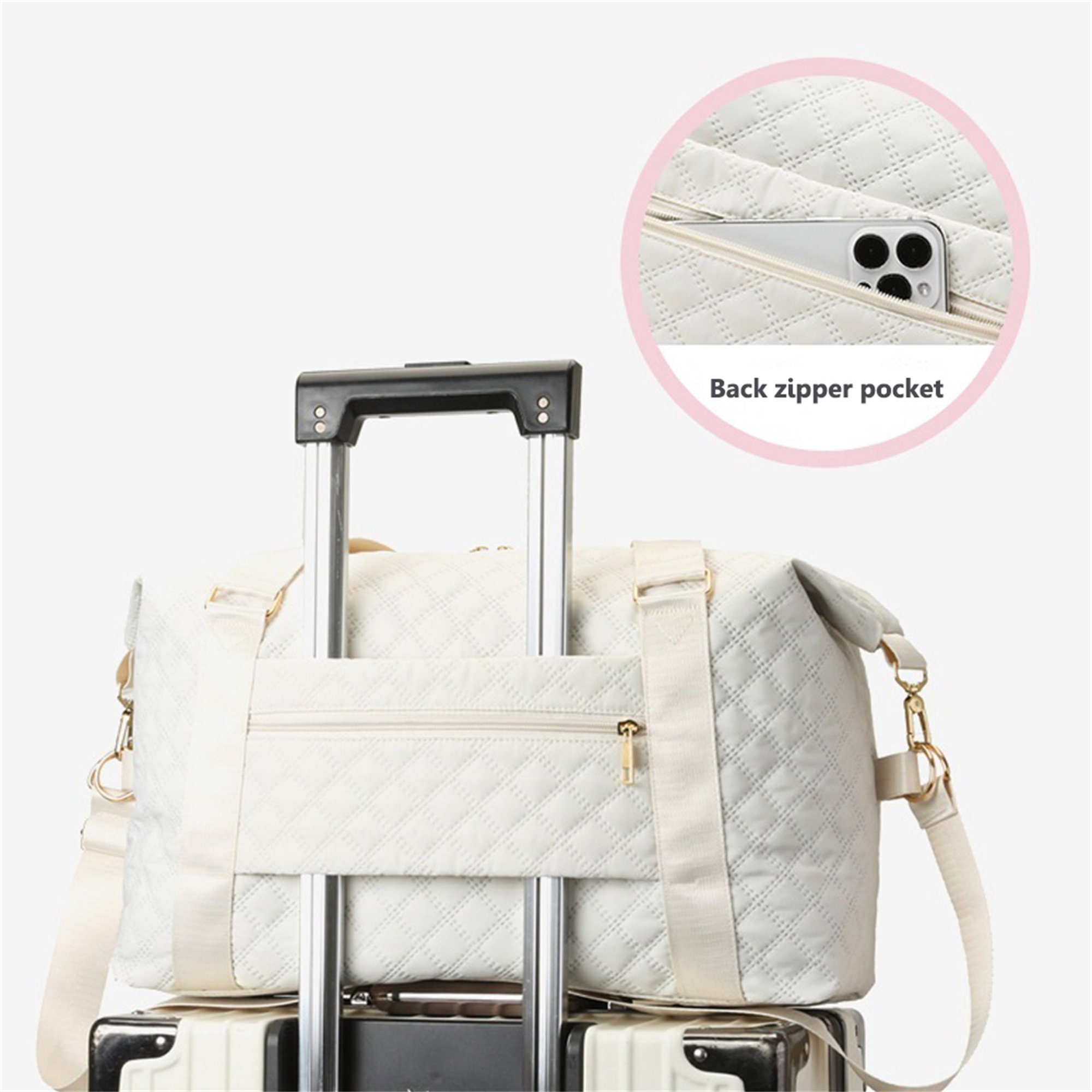 Personalized Chenille Letter Water Proof Duffle Bag