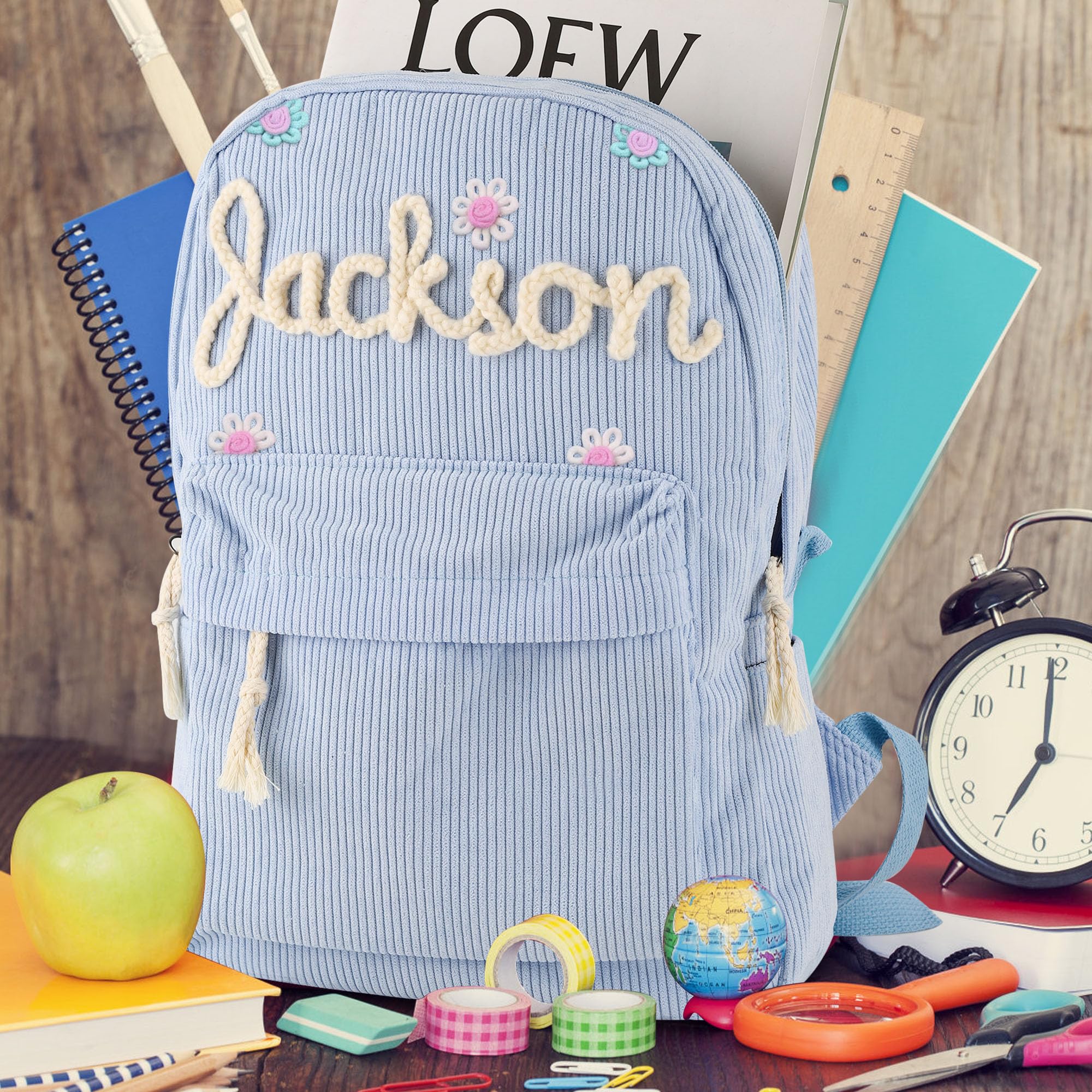 Personalized Kids Lovely Hand Embroidery School Backpack