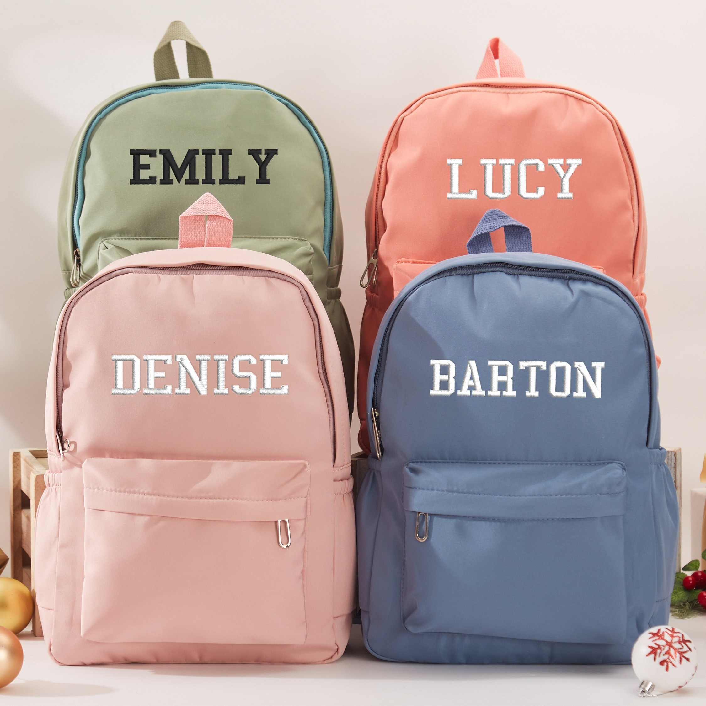 Personalized Embroidery Kids Color School Backpack