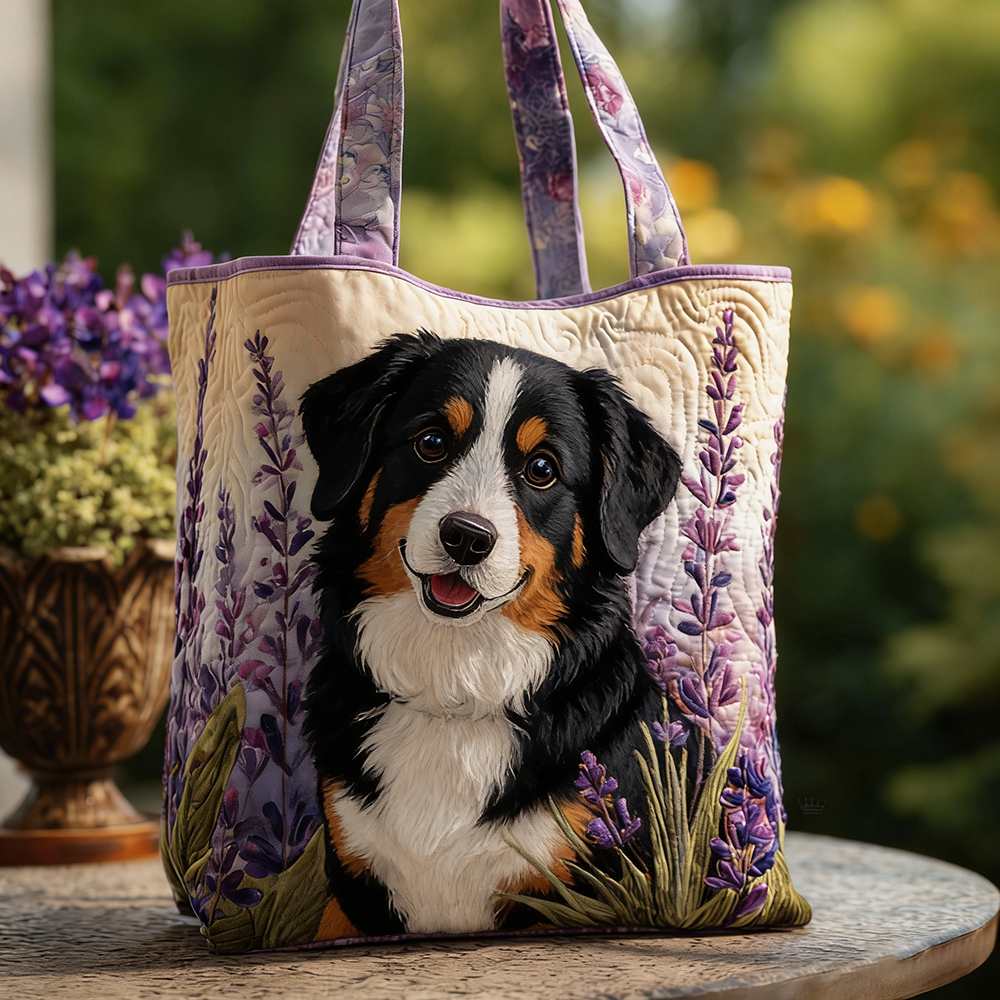 Crafted Bernese Mountain Dog Quilted Tote Bag | VETote83