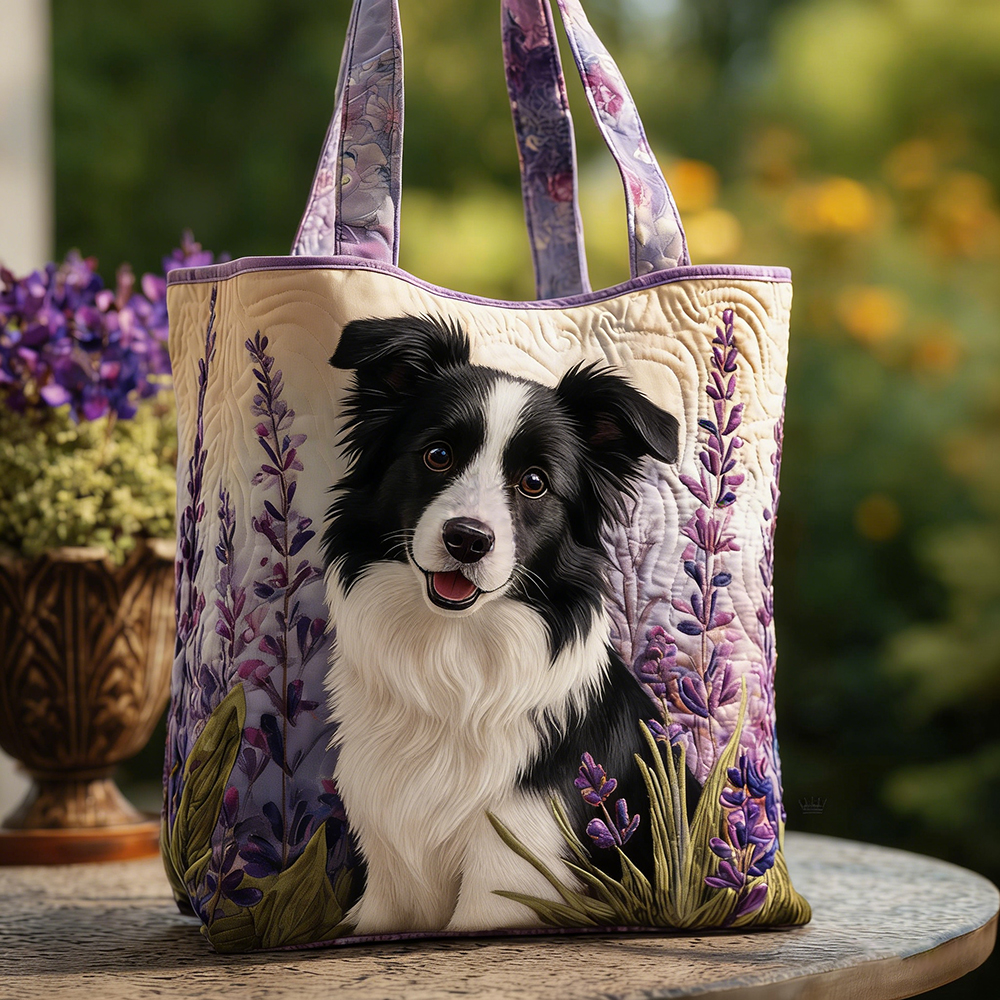 Crafted Border Collie Quilted Tote Bag | VETote85