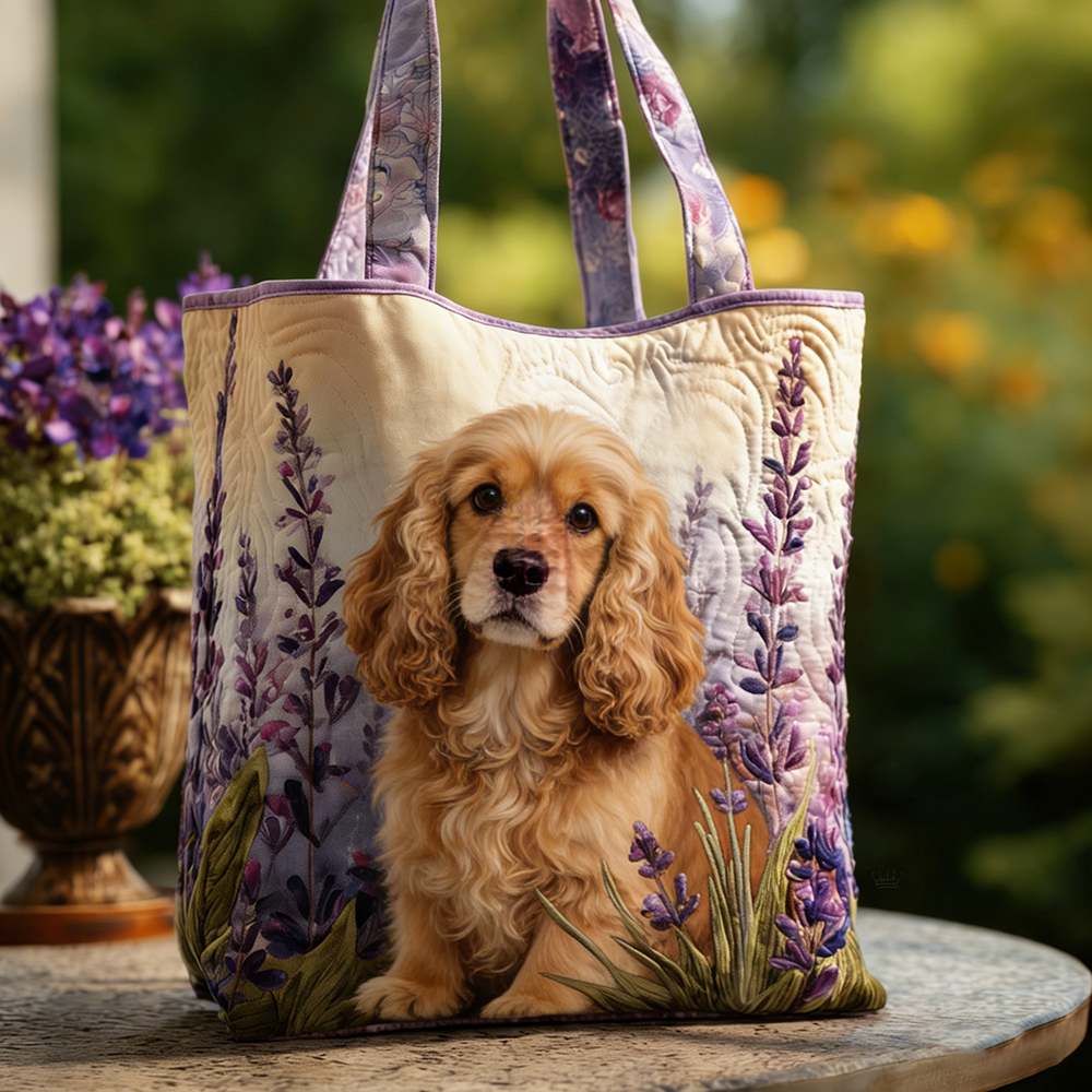 Crafted Cocker Spaniel​ Quilted Tote Bag | VETote87