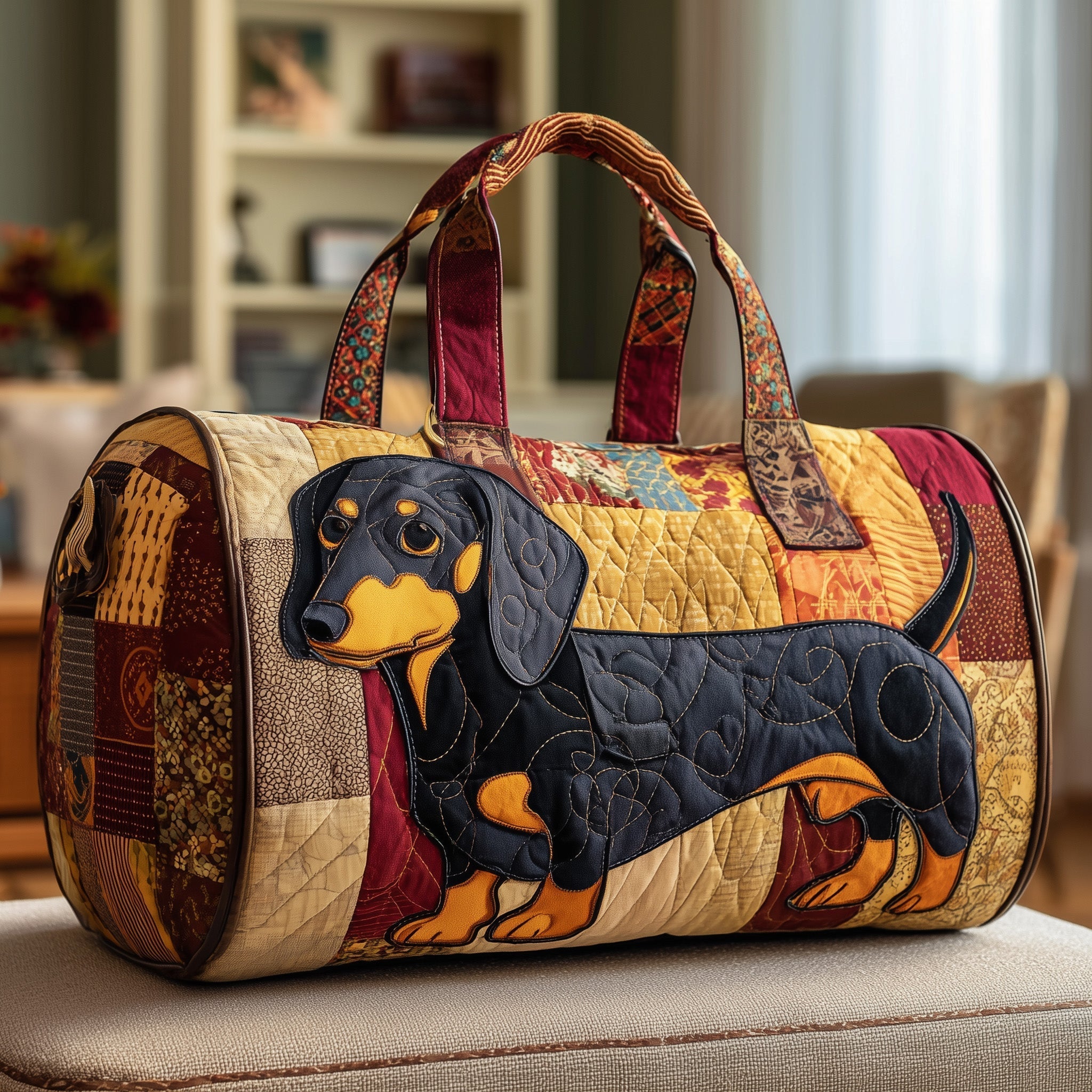 Quilted Dog Duffle Bag