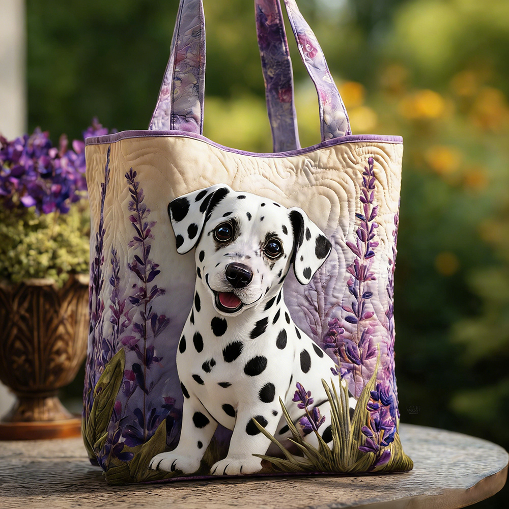 Crafted Dalmatian​ Quilted Tote Bag | VETote90