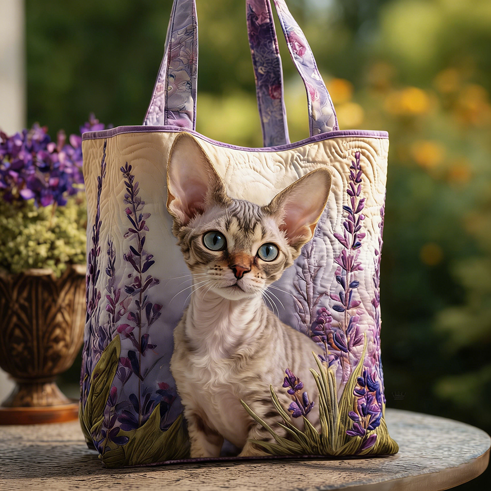 Crafted Devon Rex Quilted Tote Bag | VETote111