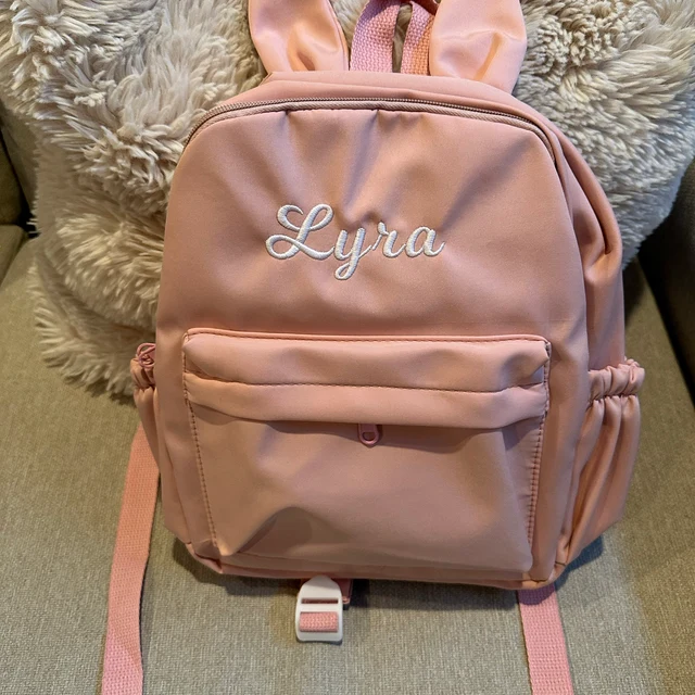 Personalized Bunny Embroidered Backpack