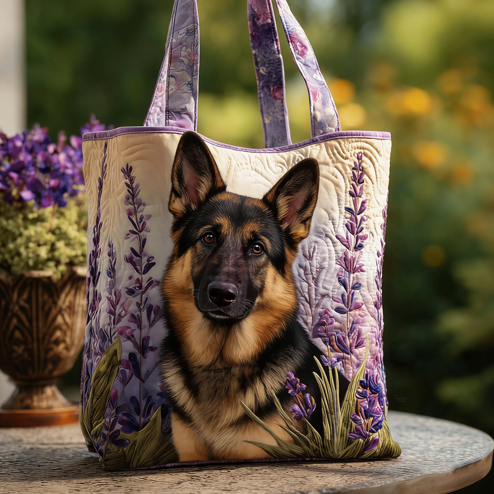Crafted German Shepherd Dog​ Quilted Tote Bag | VETote92