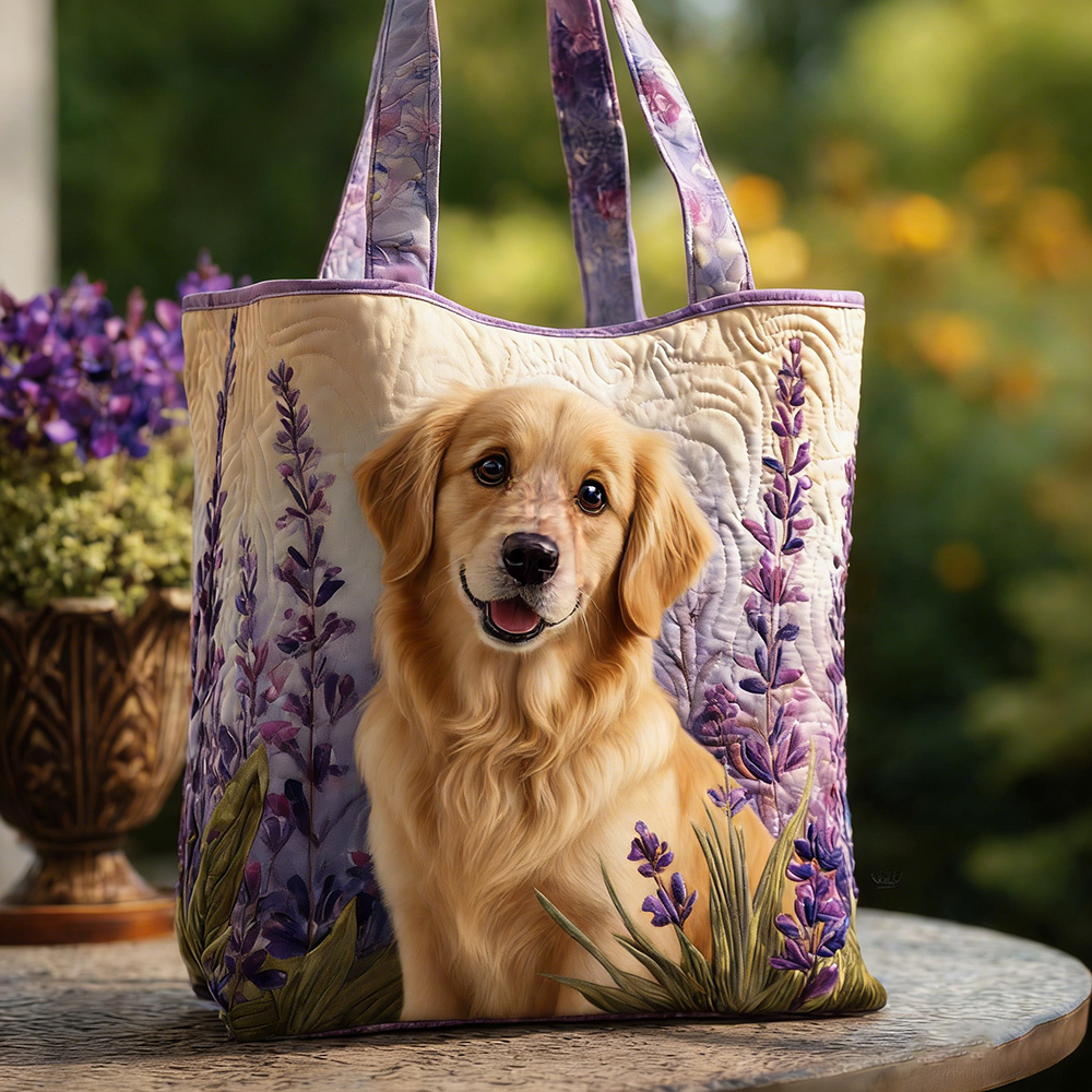 Crafted Golden Retriever​ Quilted Tote Bag | VETote93