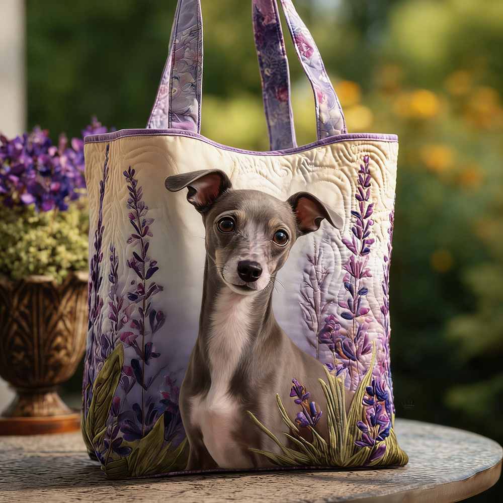 Crafted Italian Greyhound​​ Quilted Tote Bag | VETote94